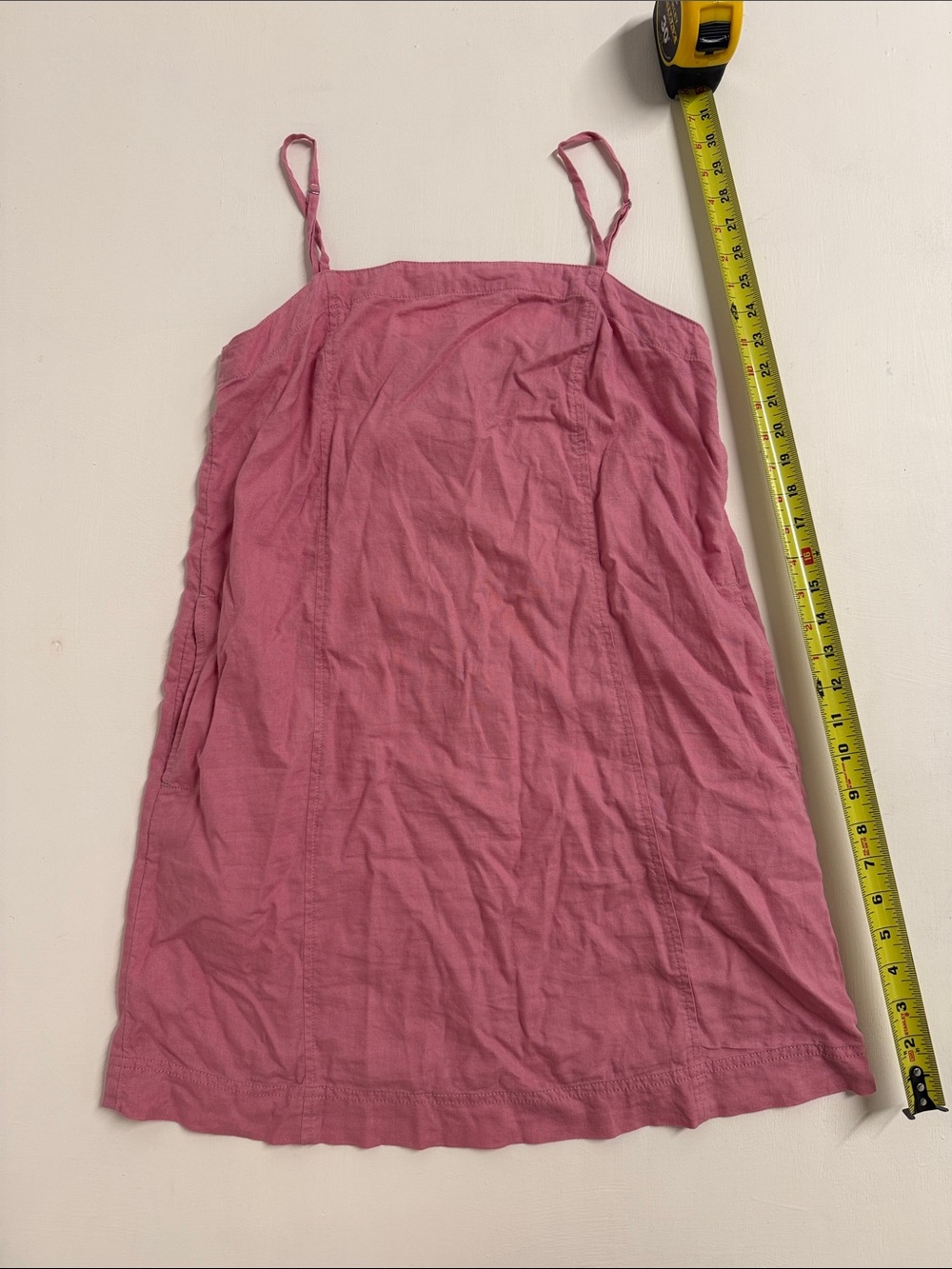 Women’s Pink Spaghetti Strap Tank Top Madewell linen